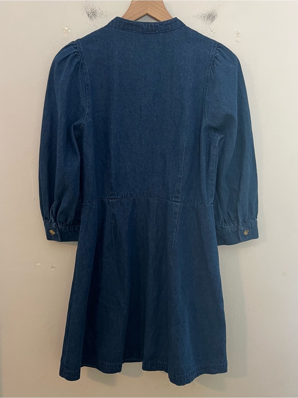 WASH LAB- Button Front Denim Mini Dress Size M - Picture 4 of 6